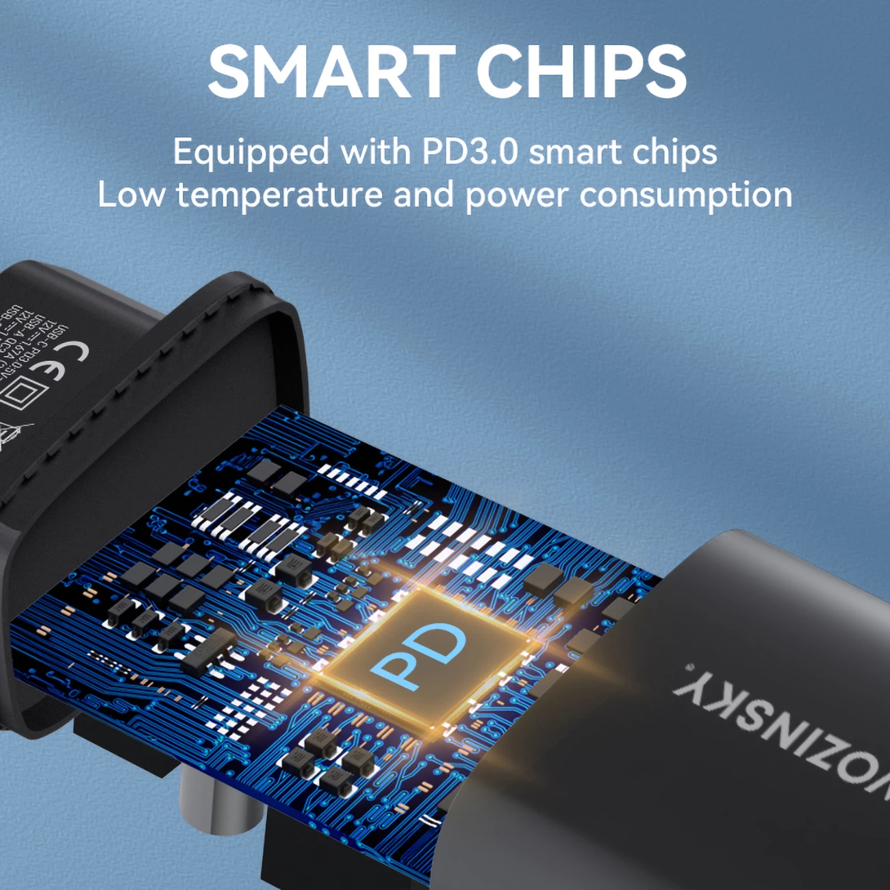 Karikues muri Wozinsky WGWCB, 20W, 2 porta USB-A/USB-C, i zi