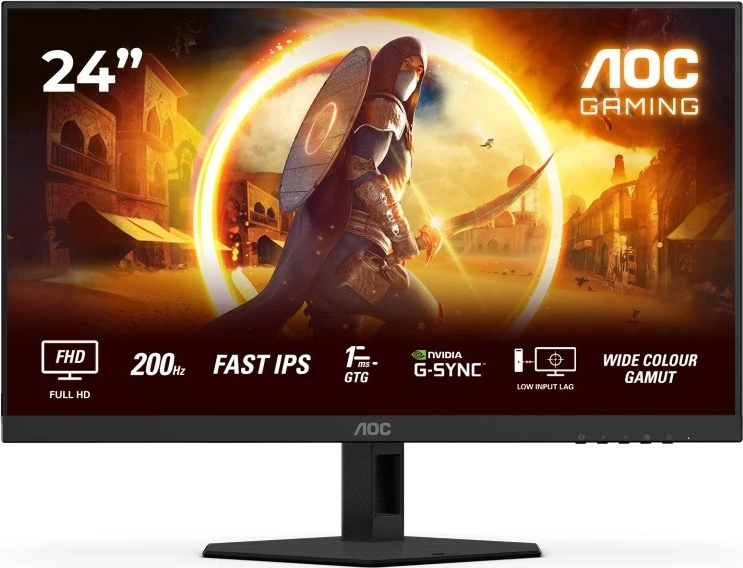 Monitor AOC 24G4HRE, 23.8", Fast IPS, 200Hz, Full HD, Speaker, i zi