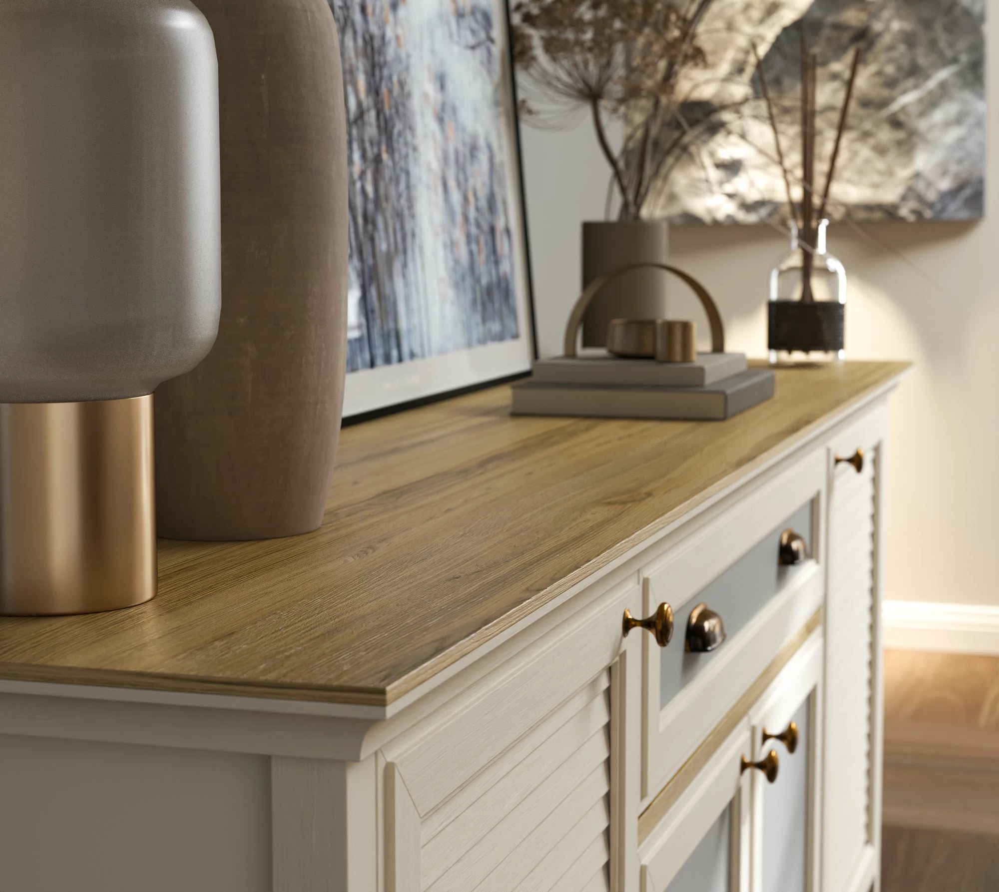 Konsol Skye Decor, FRN-21008, krem, lis, gri