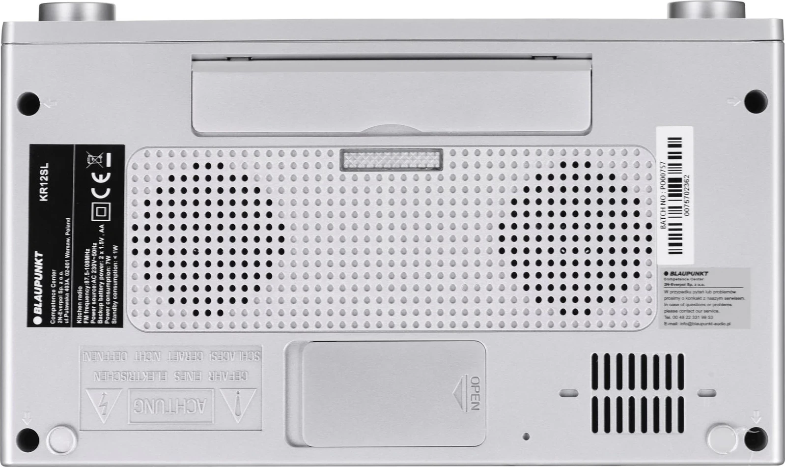 Radio Blaupunkt KR12SL, argjend