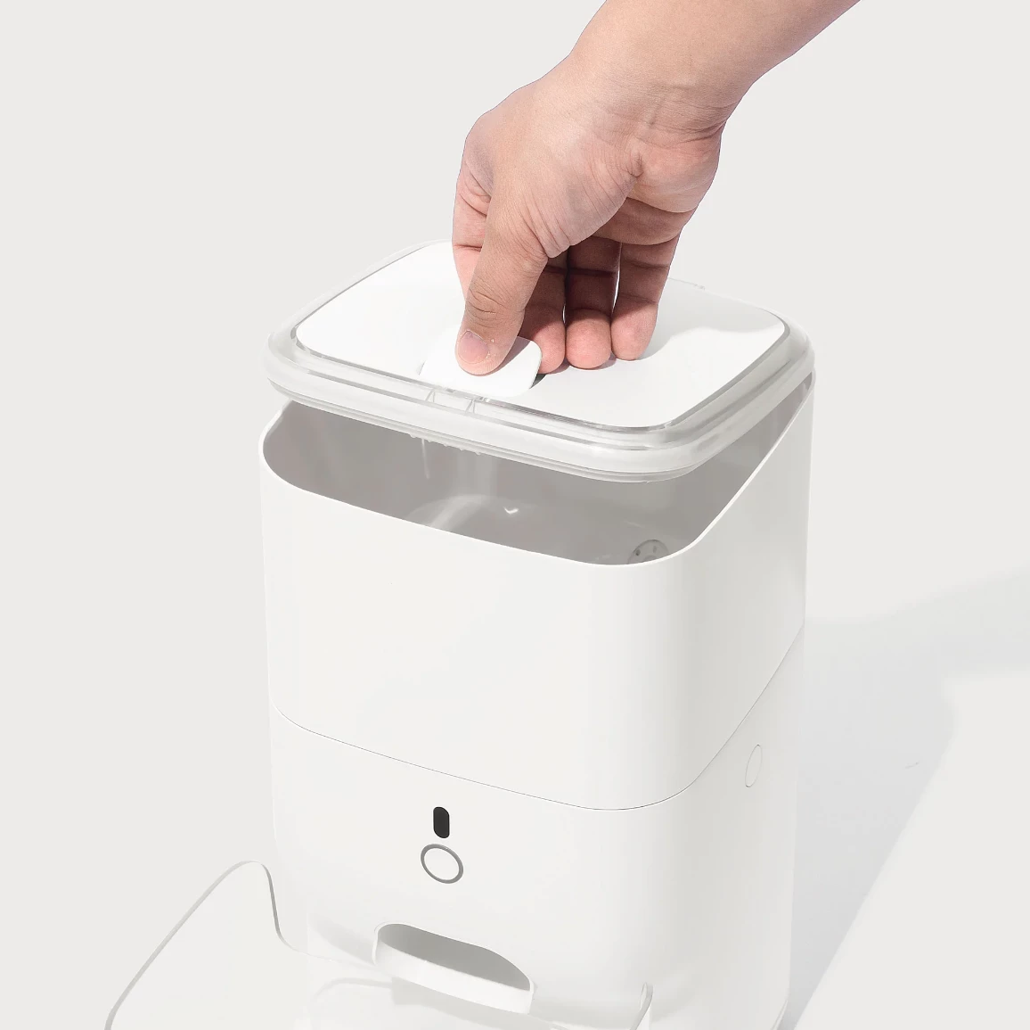 Dispenser smart ushqimi për mace Catlink Fresh 2 Luxury 4L Wi‑Fi, i bardhë, set