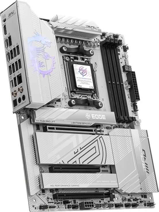 Pllakë amë MSI MPG X870E EDGE TI WIFI, Socket AM5, 256 GB, DDR5, Ngjyrë e bardhë