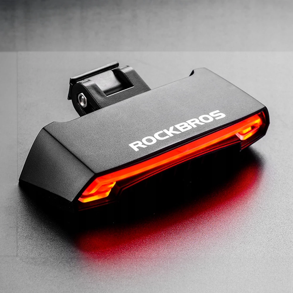 Dritë e pasme biçiklete Rockbros LKWD-R1 me lazer, telekomandë, 2000 mAh, e zezë