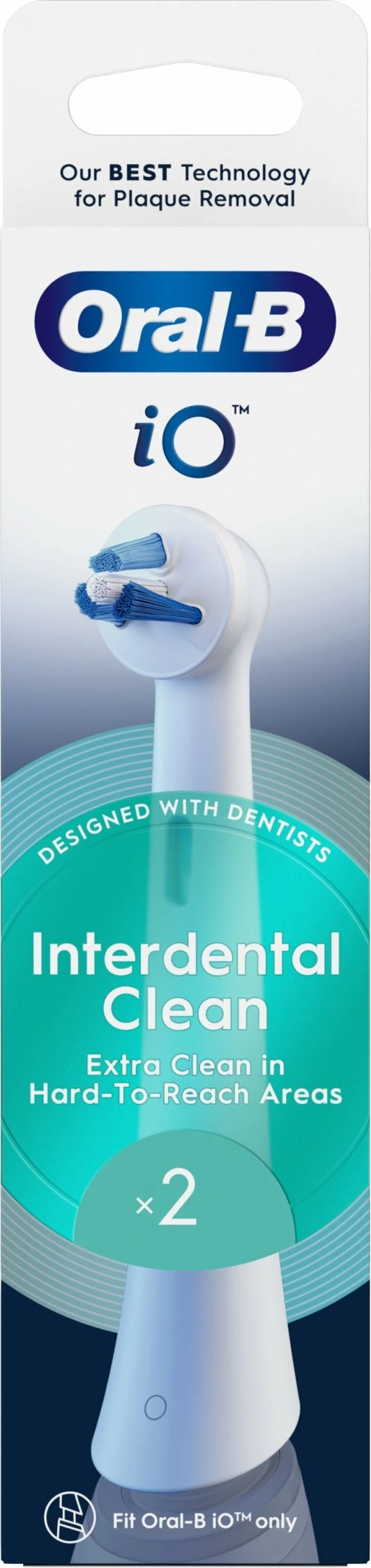 Koka furçe elektrike Oral-B iO Interdental Clean, 2 copë, e bardhë
