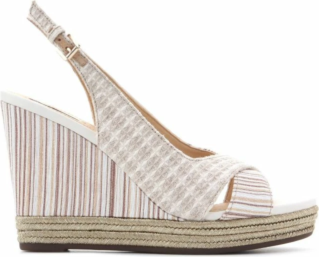 Këpucë me takë Geox femra, bezhë/ari