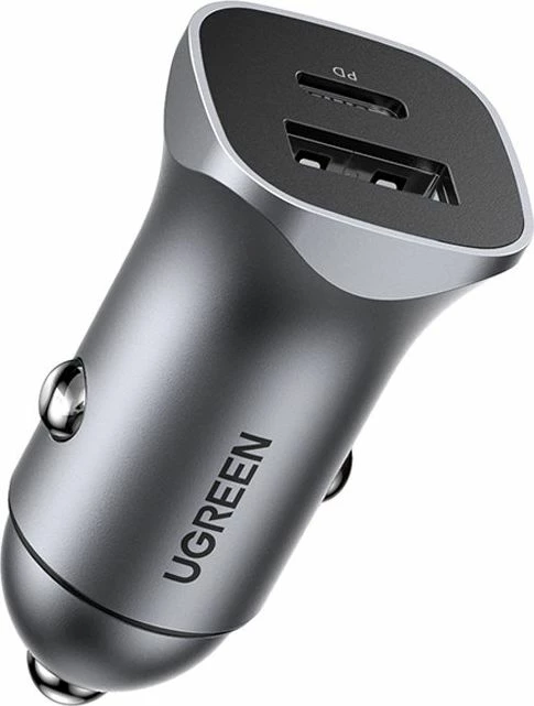 Karikues veture Ugreen CD130 20W 4.8A 1x USB-A + 1x USB-C (UGR1113GRY) argjendtë, 1 copë