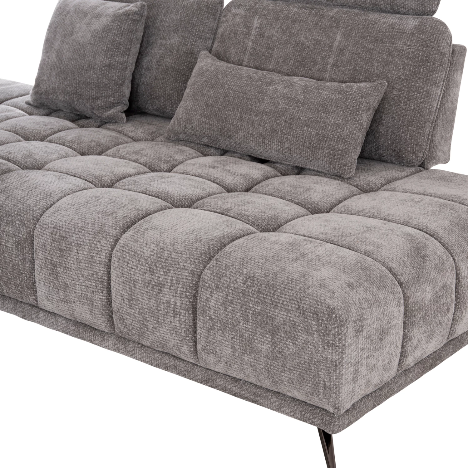 Këndare e djathtë pesësh, material gri, MYRON CD3318.01R, 290x110-225x110H