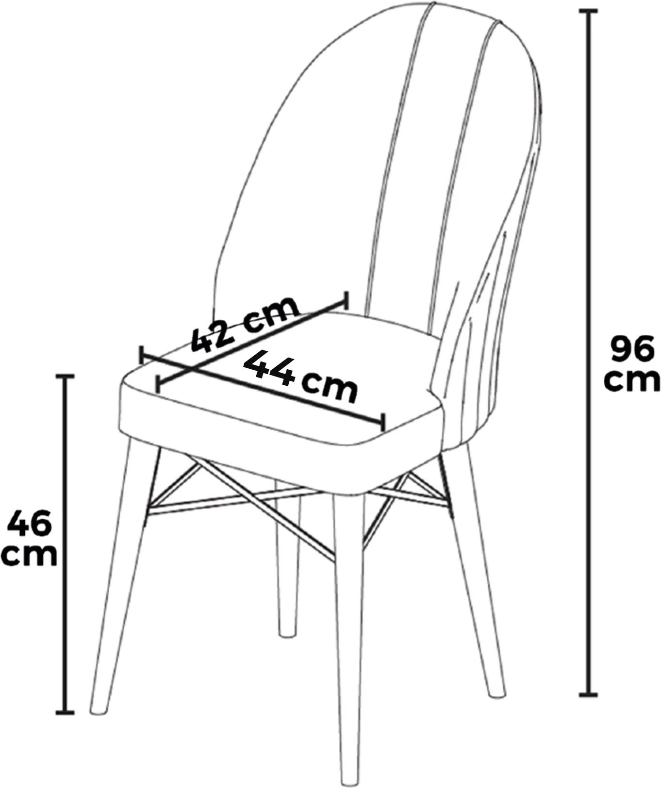 Set karrigesh (6 copë) Hanah Home, Ritim, antracit, e zezë