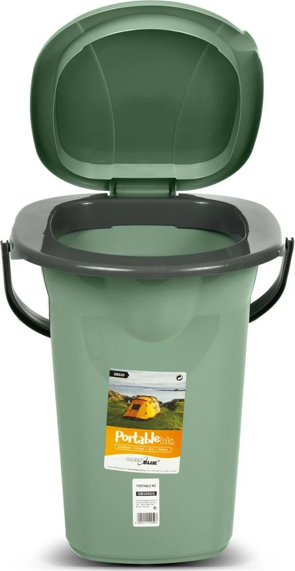 Tualet portativ GreenBlue GB320GG, i gjelbër-gri