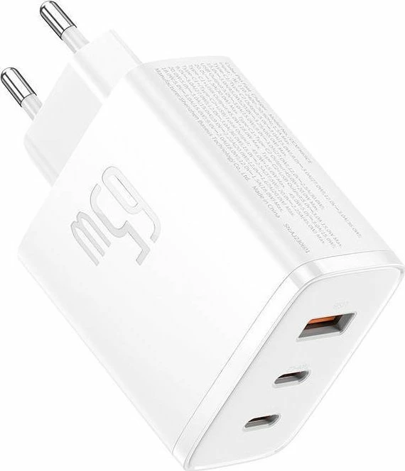 Karikues rrjeti Baseus OS-Cube Pro P10152301213-00 65W 2xUSB-C + USB-A, i bardhë