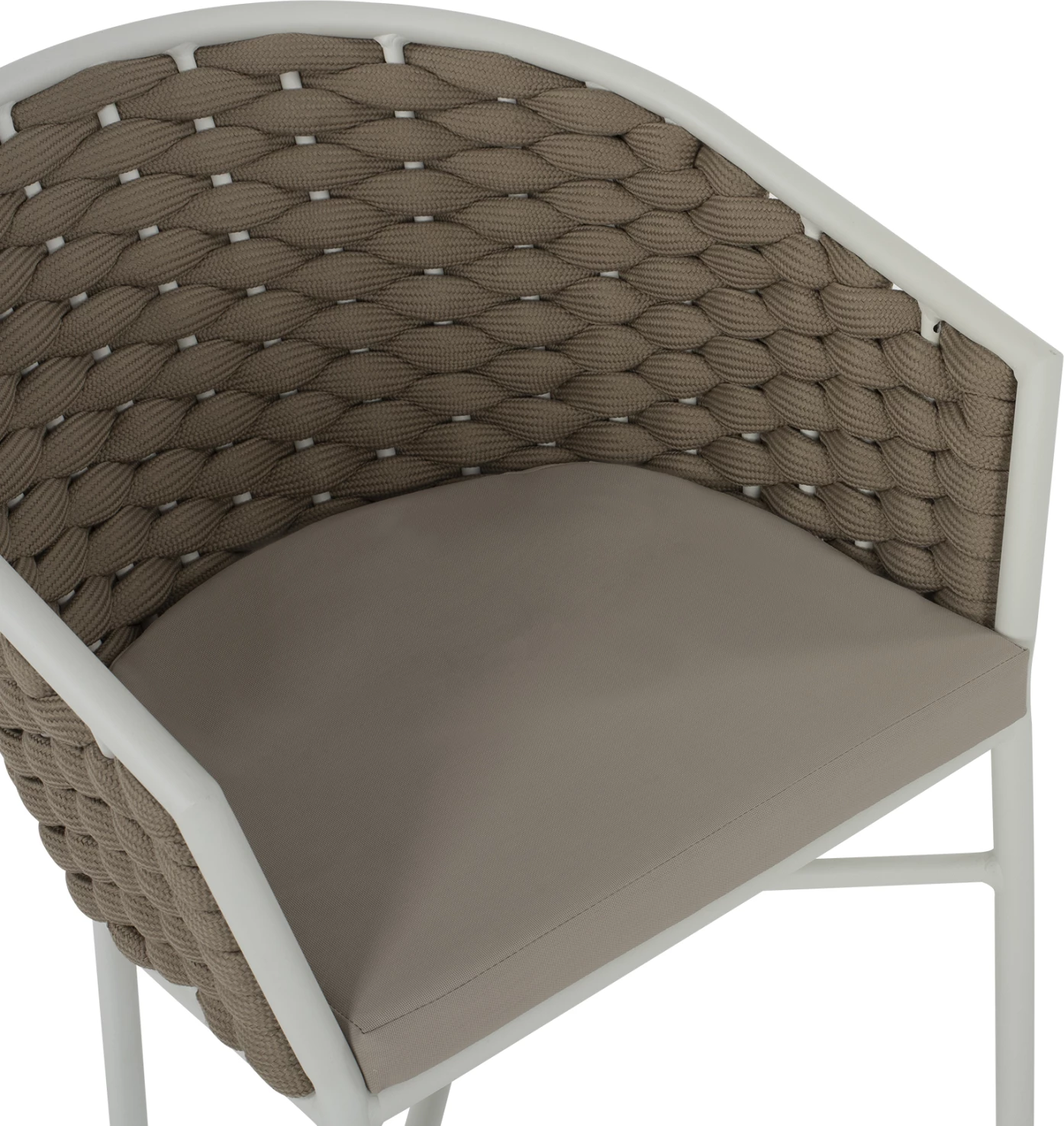 Karrige alumini FH5859.02, e bardhë dhe beixh me litar shkumë