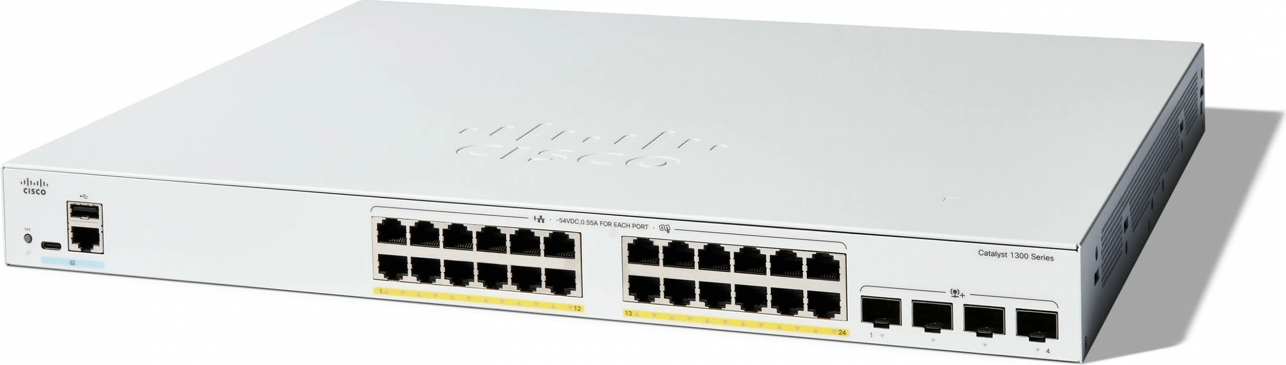 Switch Cisco Catalyst C1300-24FP-4X, 24 porta GE, PoE, 4x10GE SFP+, Managed, Rackmount