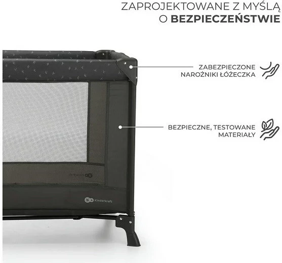 Krevat udhëtimi KinderKraft JOY LIGHT, gri