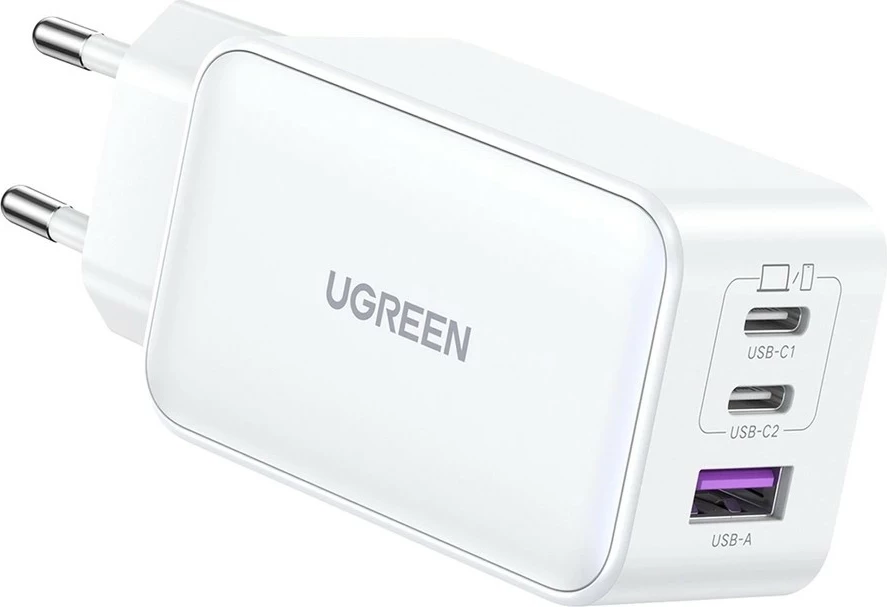 Karikues Ugreen Nexode 140W, 2x USB-C + 1x USB-A, Fast Charging, i bardhë