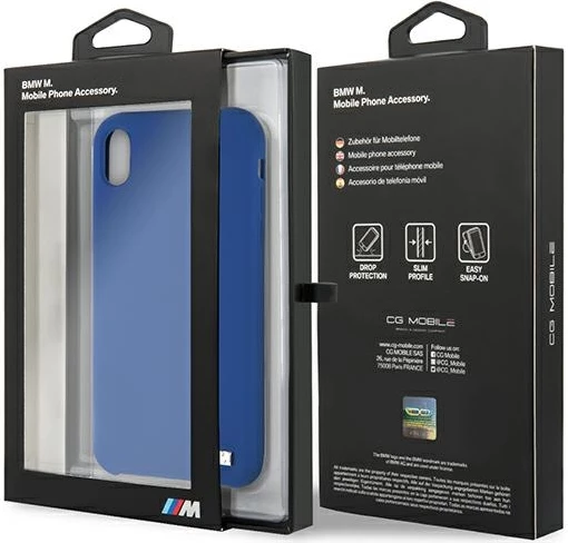Mbështjellës BMW Silicone M Collection për iPhone XR, Blu