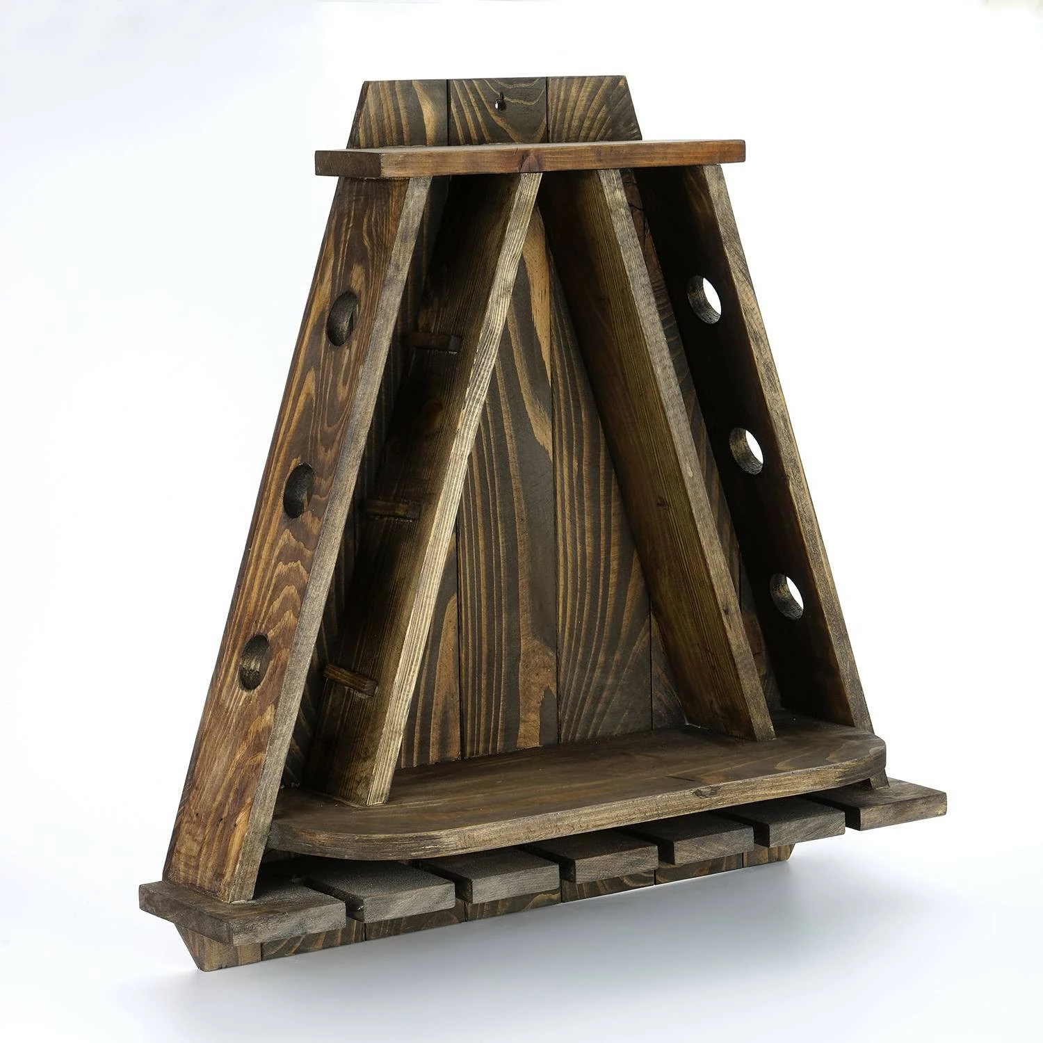 Raf kuzhine, dru bredhi, ngjyrë lisi i errët, Skye Decor, Raf072, 57x58x18 cm