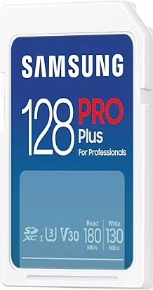 Kartelë memorie Samsung PRO Plus 128GB SDXC, UHS-I, 180MB/s, e bardhë