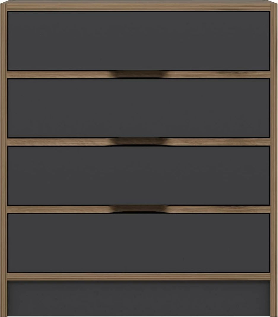 Komodë Hanah Home, Elina, ngjyrë arrë dhe antracit, 70x40x79 cm