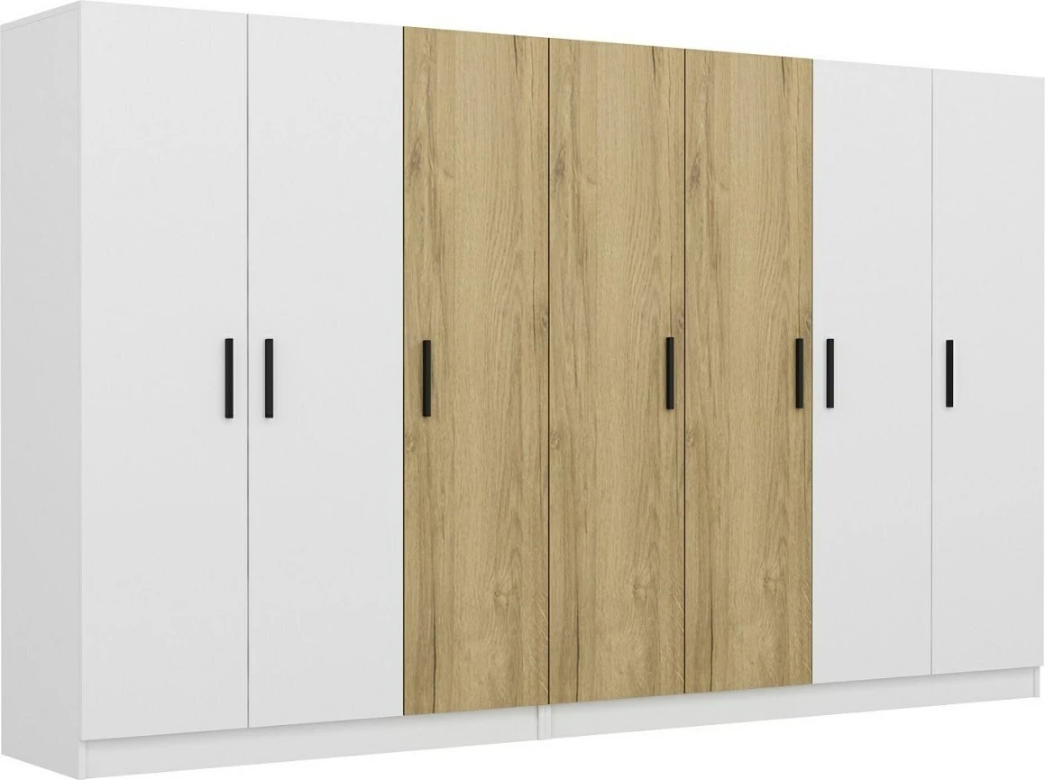 Dollap Skye Decor, ngjyrë e bardhë dhe arre, 3114