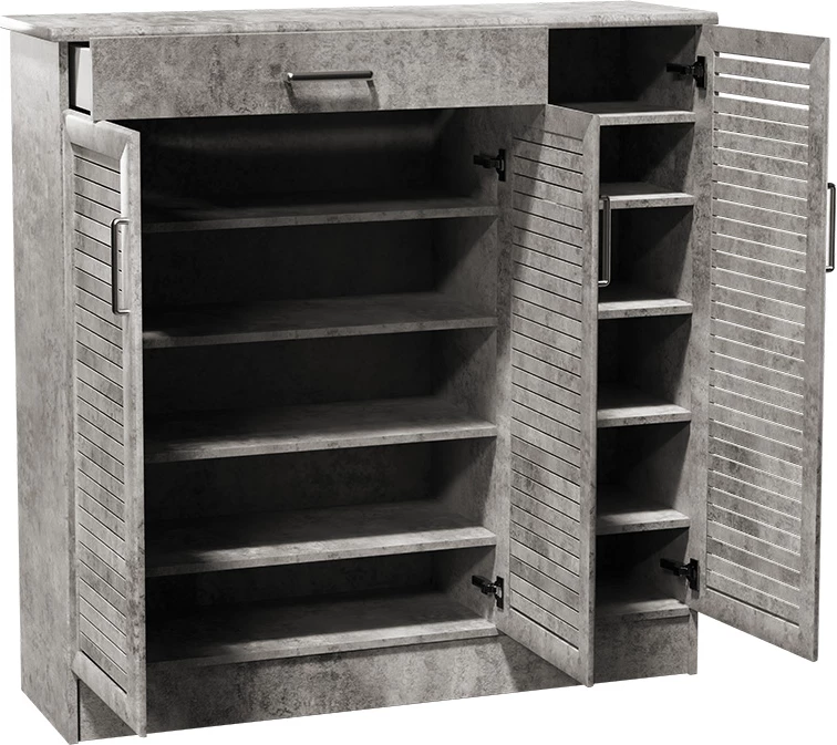 Dollap këpucësh Sante, 30 palë, ngjyrë antracit antik, 120x37x123cm