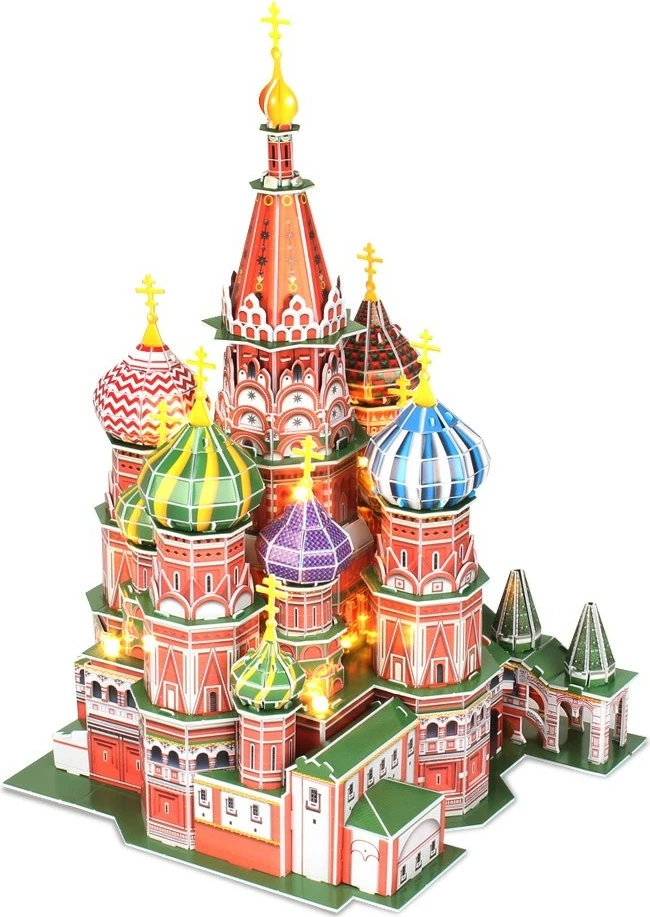 Puzzle 3D Cubic Fun St. Basil's Cathedral me LED, 224 pjesë