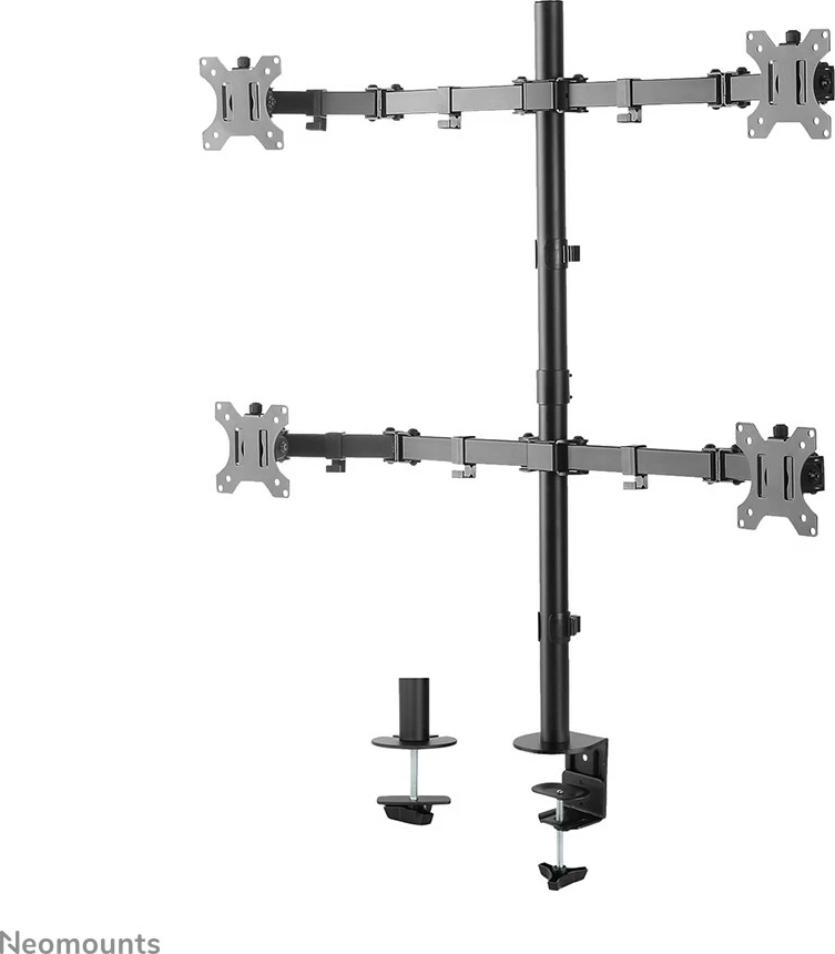 Krah monitori Neomounts FPMA-D550D4BLACK, Clamp/Bolt-through, 6 kg, 33 cm (13"), 81.3 cm (32"), 100 x 100 mm, e zezë