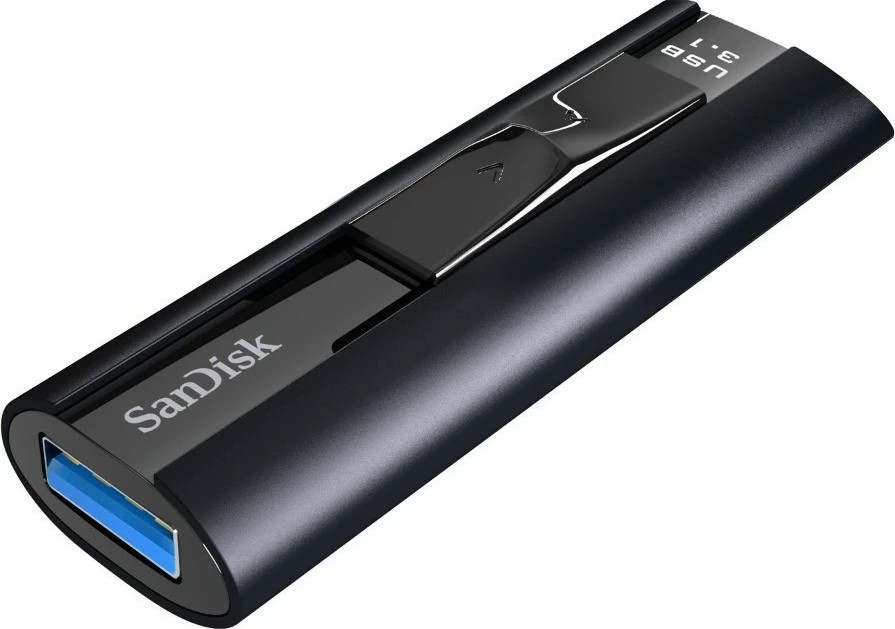 USB SanDisk Extreme Pro, 256 GB, USB Type-A, 3.2 Gen 1, 420 MB/s, Slide, Black