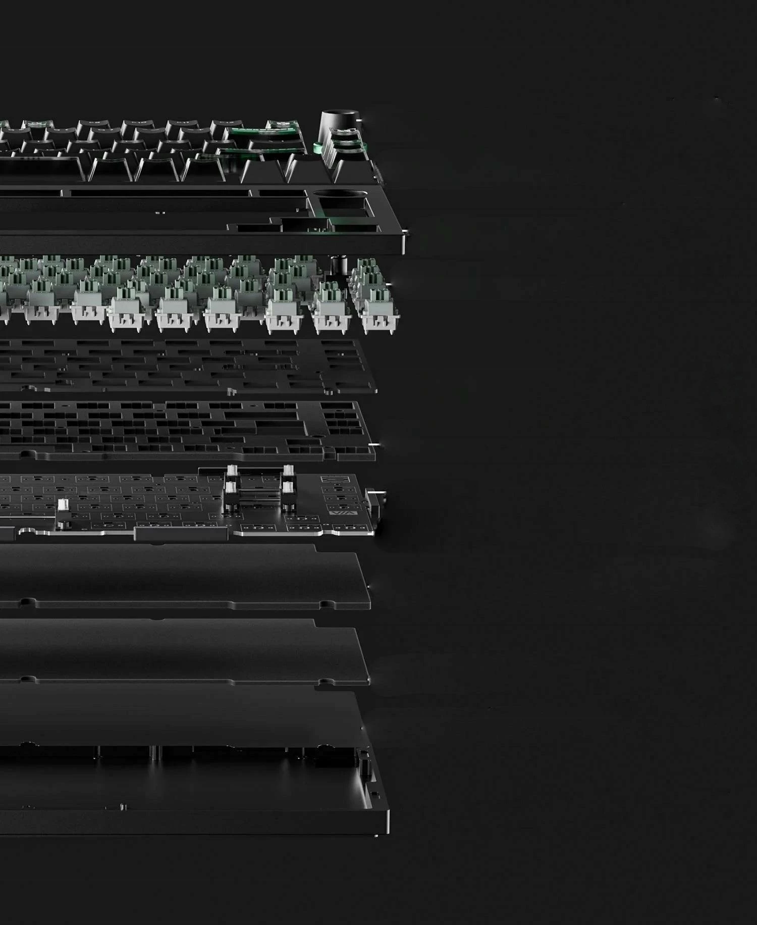 Tastierë gaming Keychron Lemokey L5 HE (L5W-W1), 75%, switch magnetik Ultra-Fast Lime, RGB, USB, US layout, e zezë/jeshile