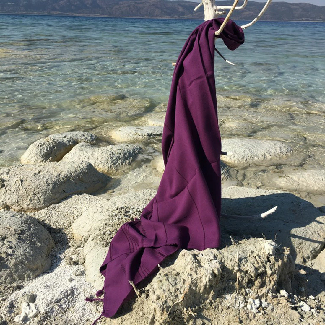 Peshqir plazhi Fouta Mijölnir, Sultan, ngjyrë damson