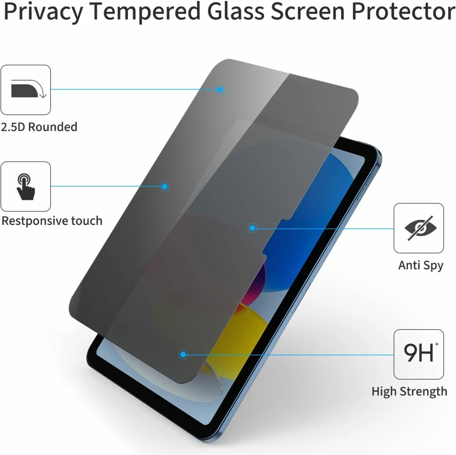 Xham privatësie Tech-Protect Glass Spy+ për iPad 10.9" 2022 / iPad 11" 2025