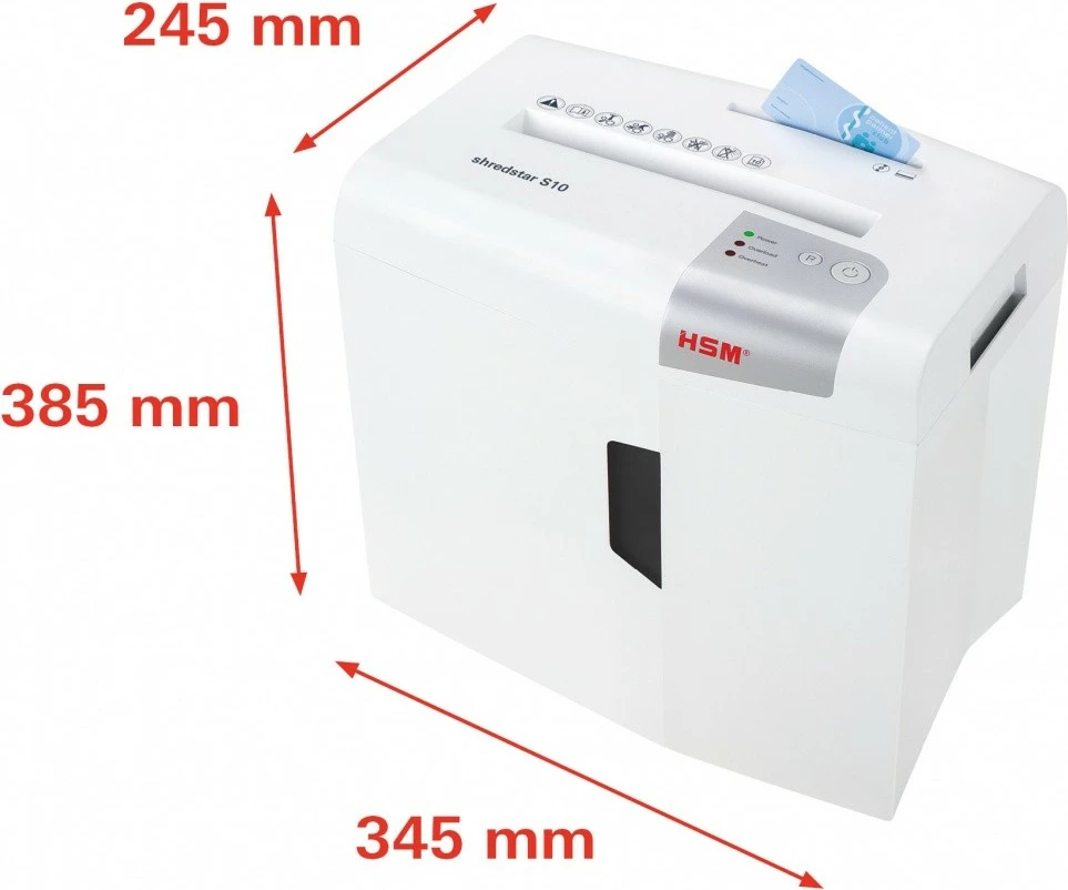 Makineri shkatërruese dokumentesh HSM Shredstar S10, 18L, prerje 6mm, e bardhë