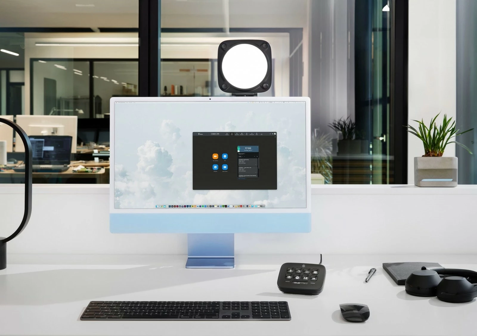 panel LED për ndriçim, Elgato, Key Light Neo 10LAJ9911, montim në monitor ose tavolinë, USB-C, 246 g, plastikë, e zezë