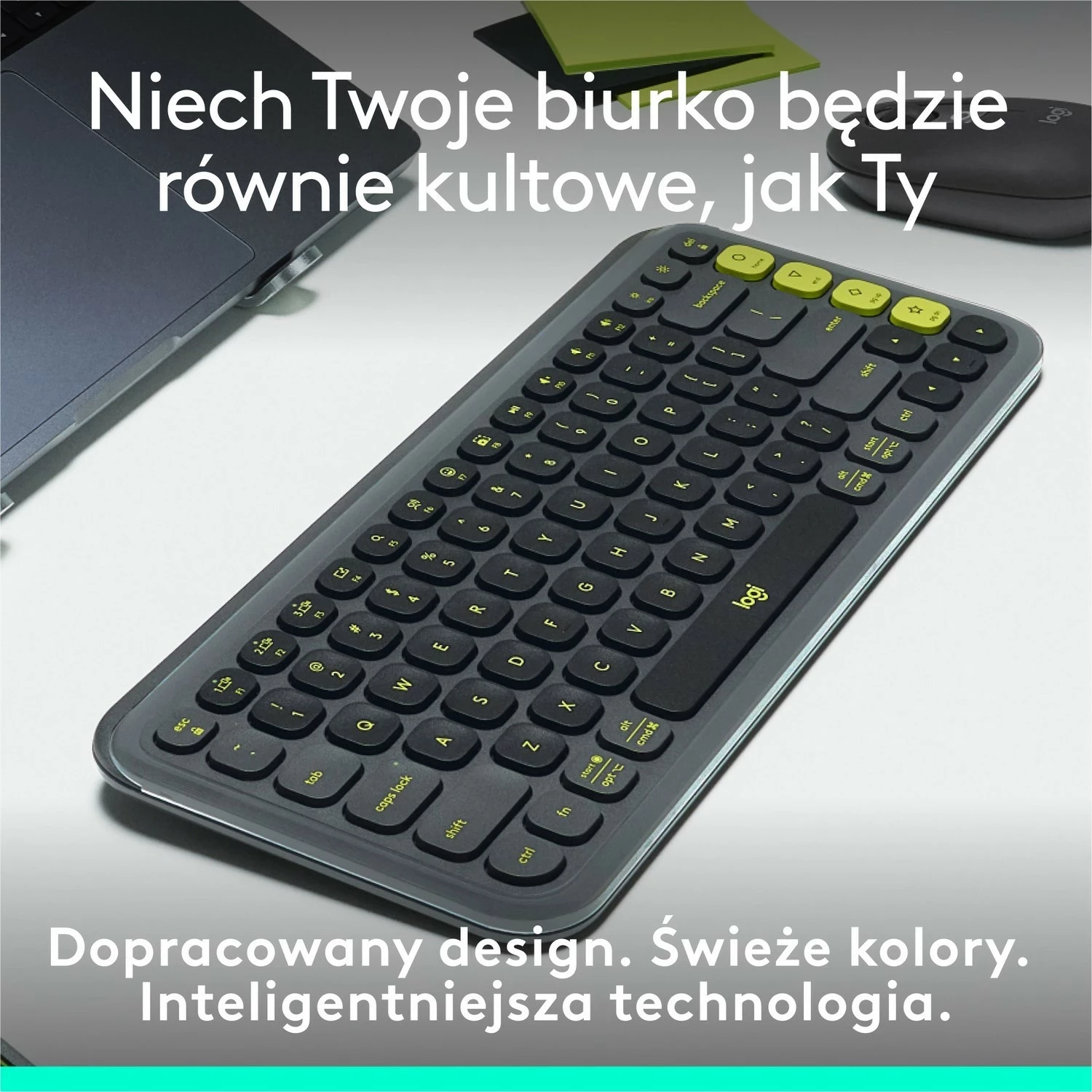 Tastierë Logitech POP ICON Keys, wireless, grafit