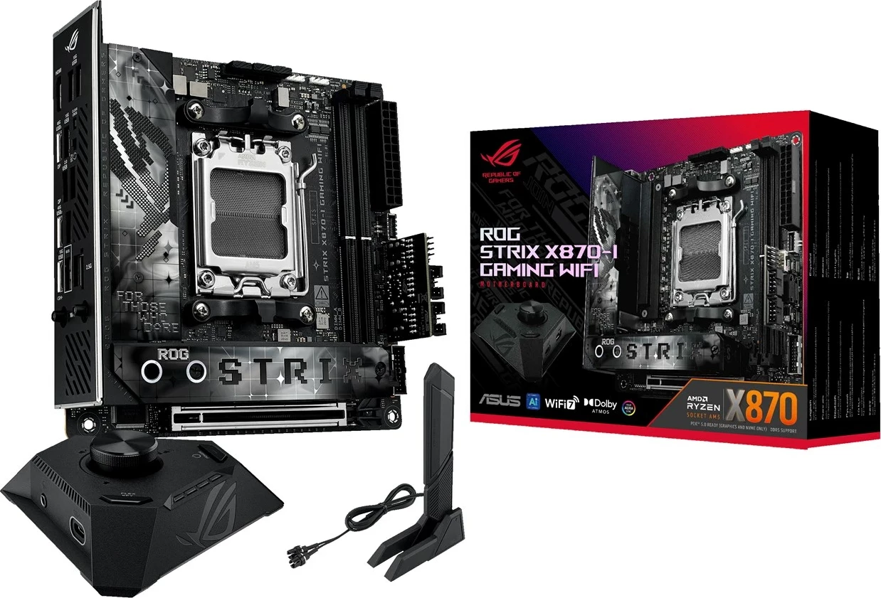 Pllakë amë ASUS ROG STRIX X870-I GAMING WIFI, Socket AM5, mini ITX, E zezë