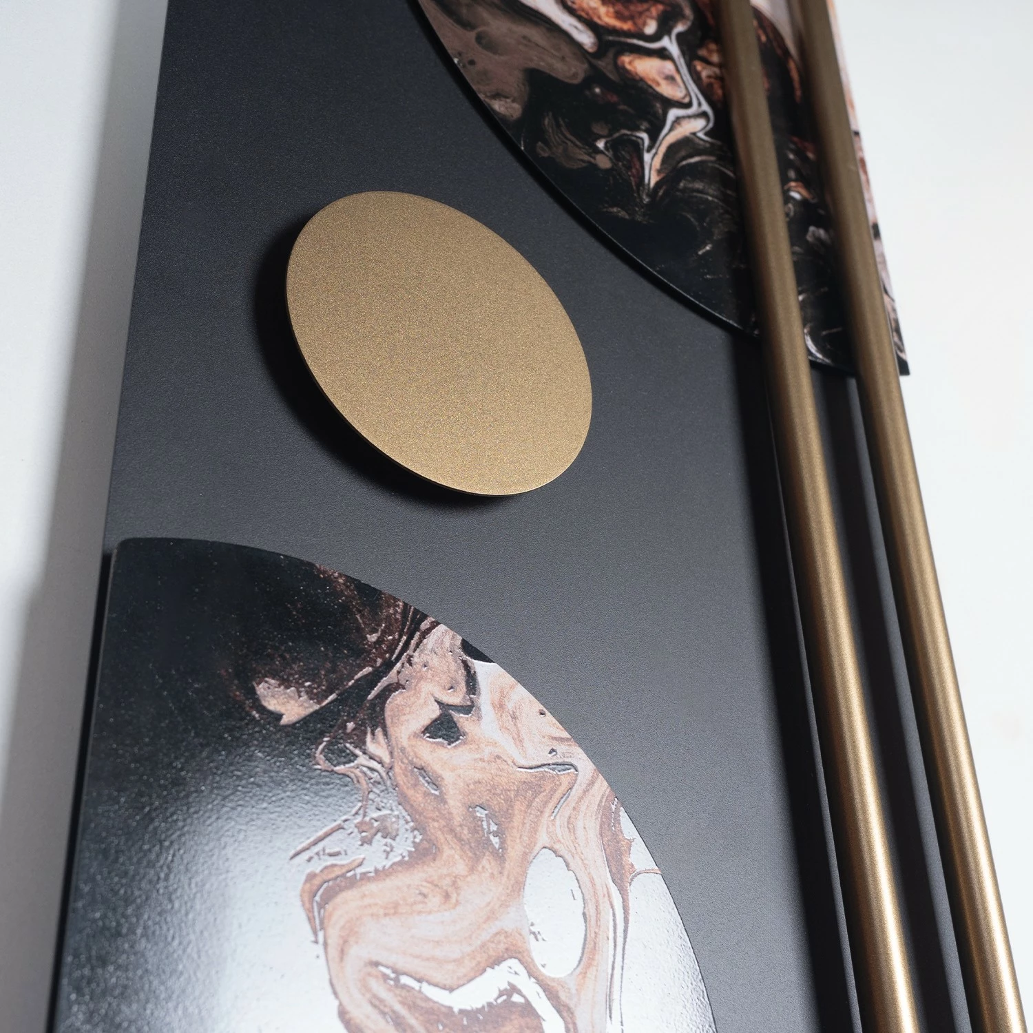 Aksesor dekorativ metalik për mur, Wallity, Barok, APT809