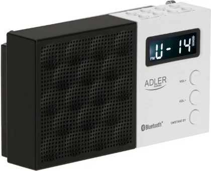 Radio digjitale Adler AD1908 me Bluetooth, USB/SD, e zezë/bardhë