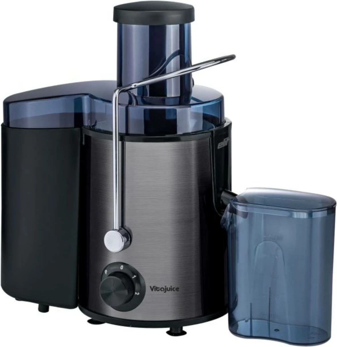 Shtrydhëse frutash Elit Vitajuice 400B, 400-450 W, 2 shpejtësi, 800 ml/1500 ml, inox/zi