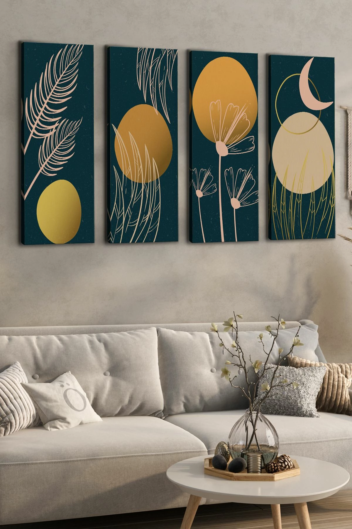 Pikturë dekorative në kanavacë (4 pjesë), Wallity, Ersycnvs4Asm5