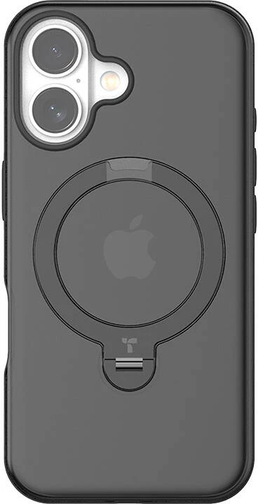 Mbështjellës Torras Ostand Spin për iPhone 16 Plus, i zi