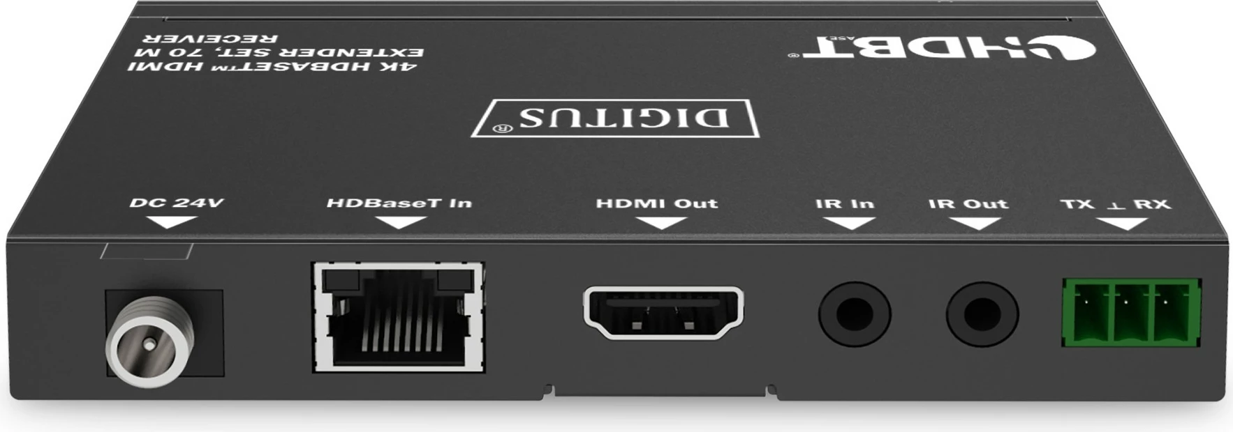 Set HDMI Extender Digitus 4K HDBaseT, 70m, AV transmetues & pranues, i zi