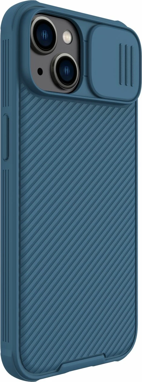 Mbështjellës Nillkin CamShield Pro Magnetic për iPhone 14 Plus, me mbrojtës kamere, MagSafe, Kaltër