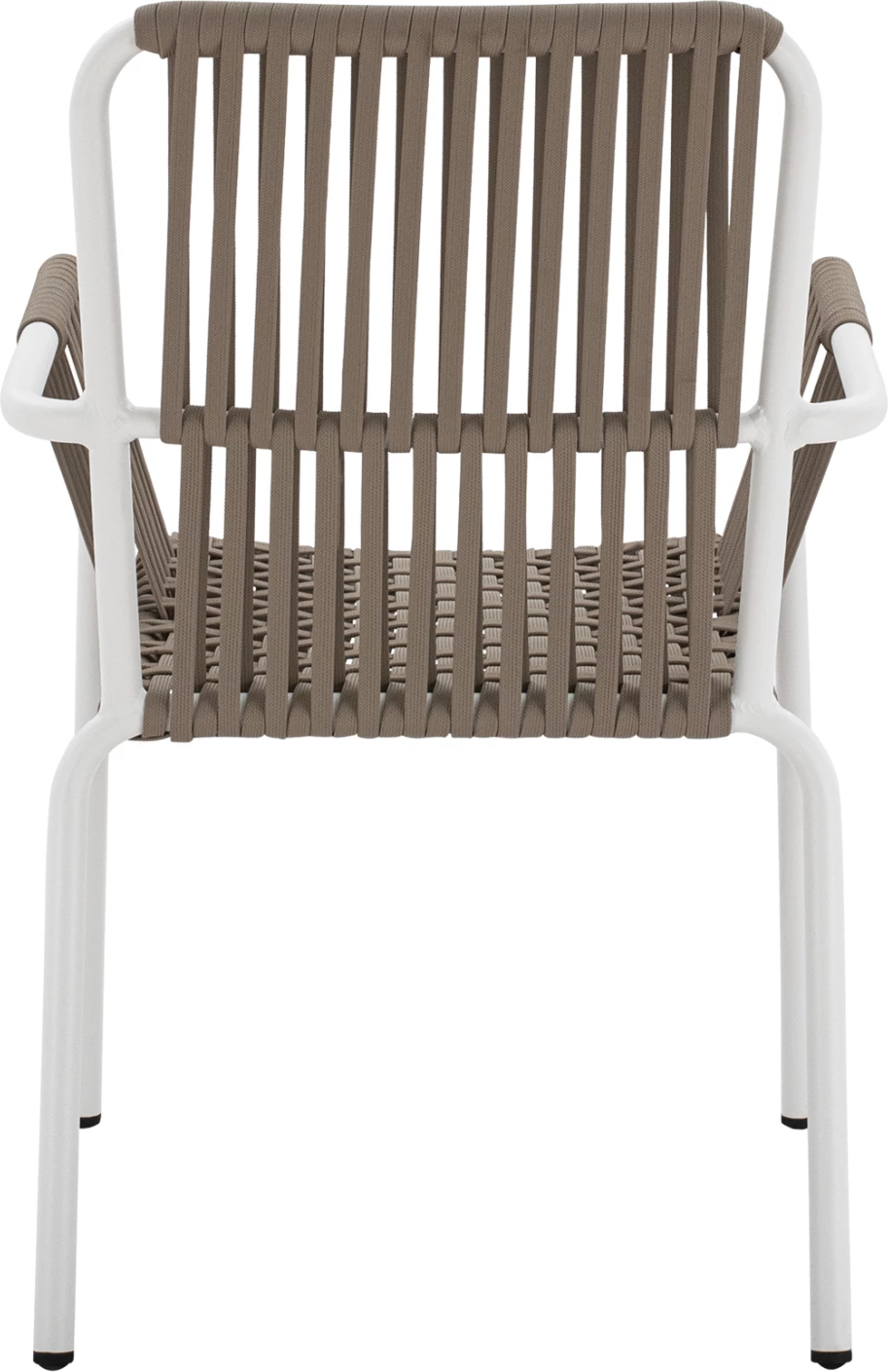 Karrige alumini e bardhë me litar të gjerë kapuçino FH5784.01 56x58x85 cm