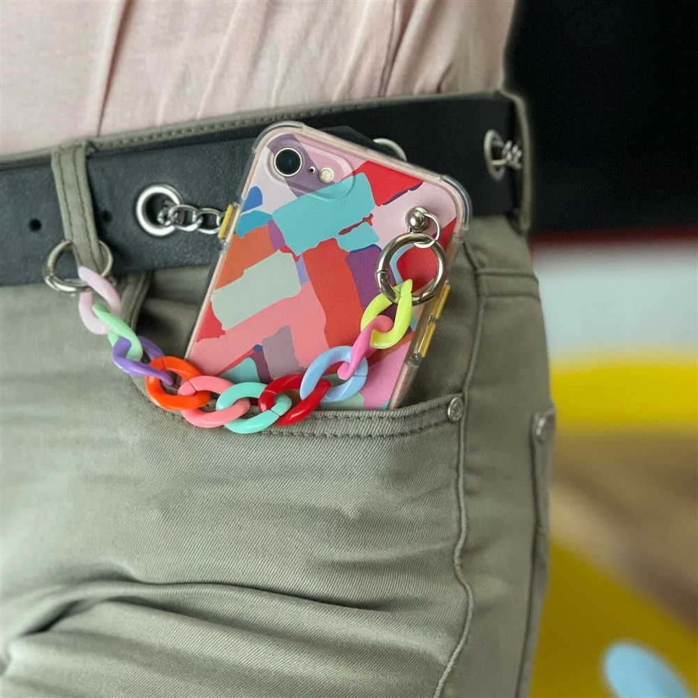 Mbështjellës Hurtel Color Chain Case për Samsung Galaxy A42 5G, me zinxhir, shumëngjyrësh