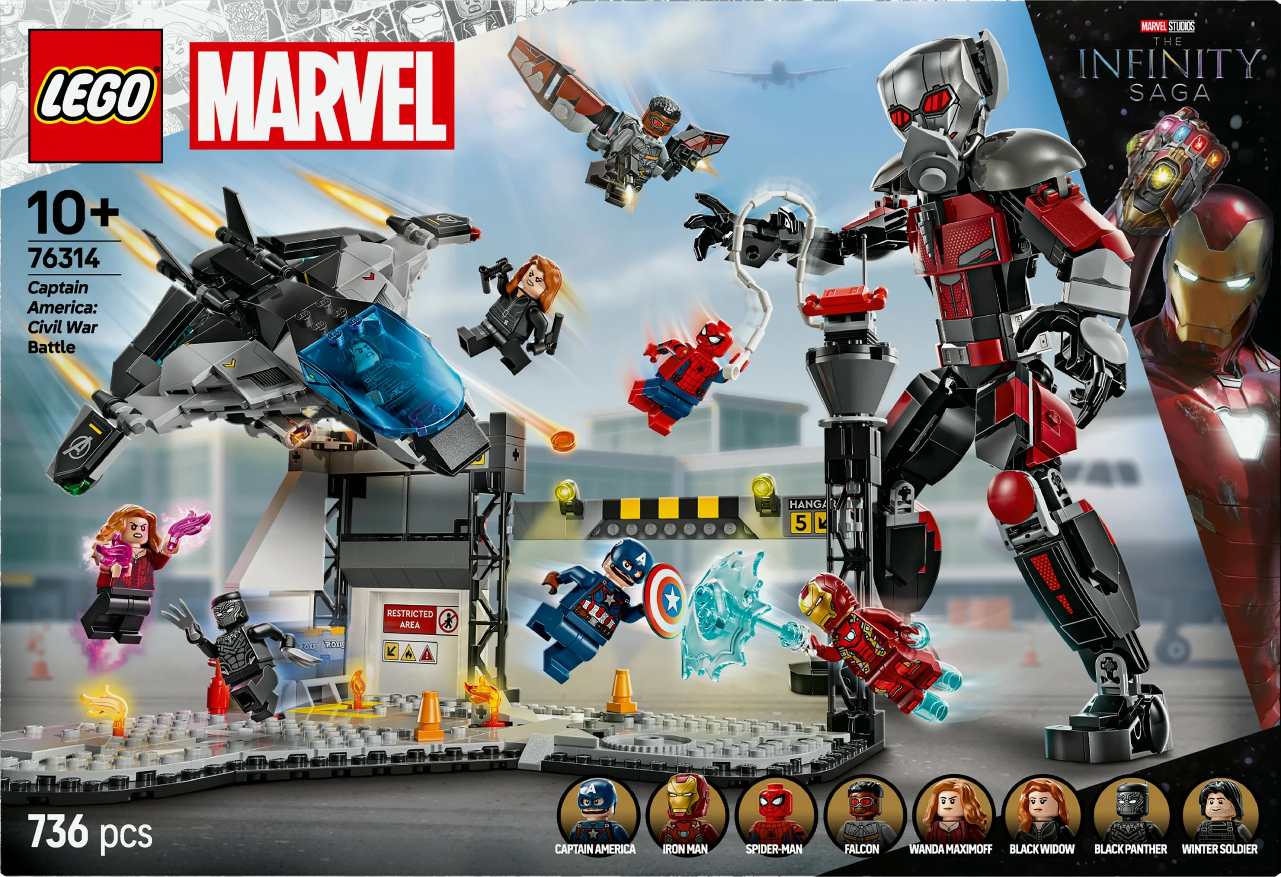 Set ndërtimi LEGO Super Heroes Marvel Captain America: Civil War, shumëngjyrësh