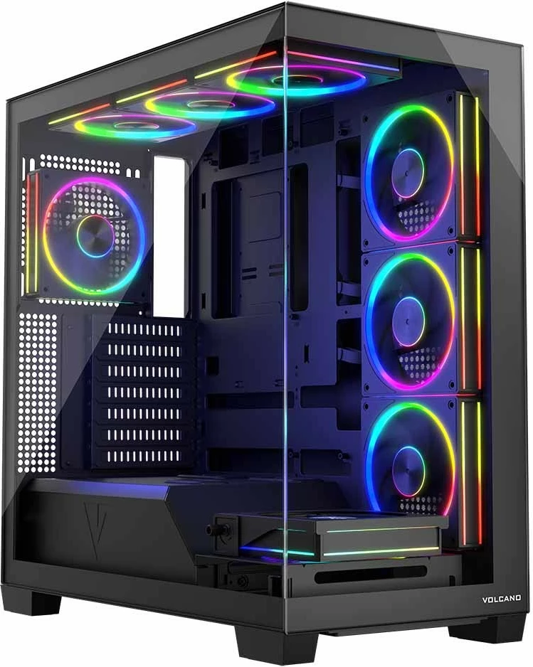 Kasë MODECOM STELLAR 8F ARGB, Midi Tower, e zezë