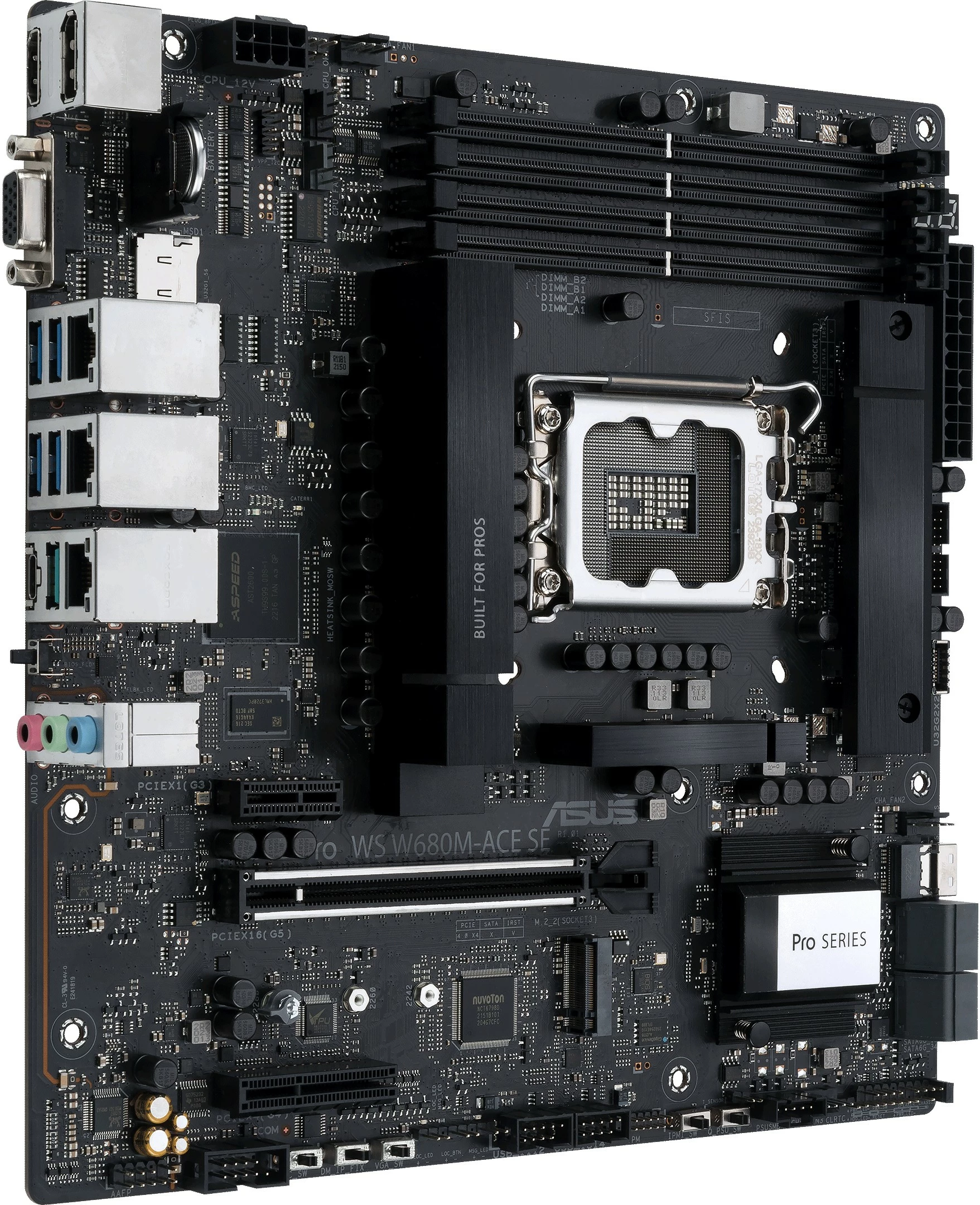 Pllakë amë ASUS PRO WS W680M-ACE SE, Intel, LGA 1700, DDR5-SDRAM, 192 GB