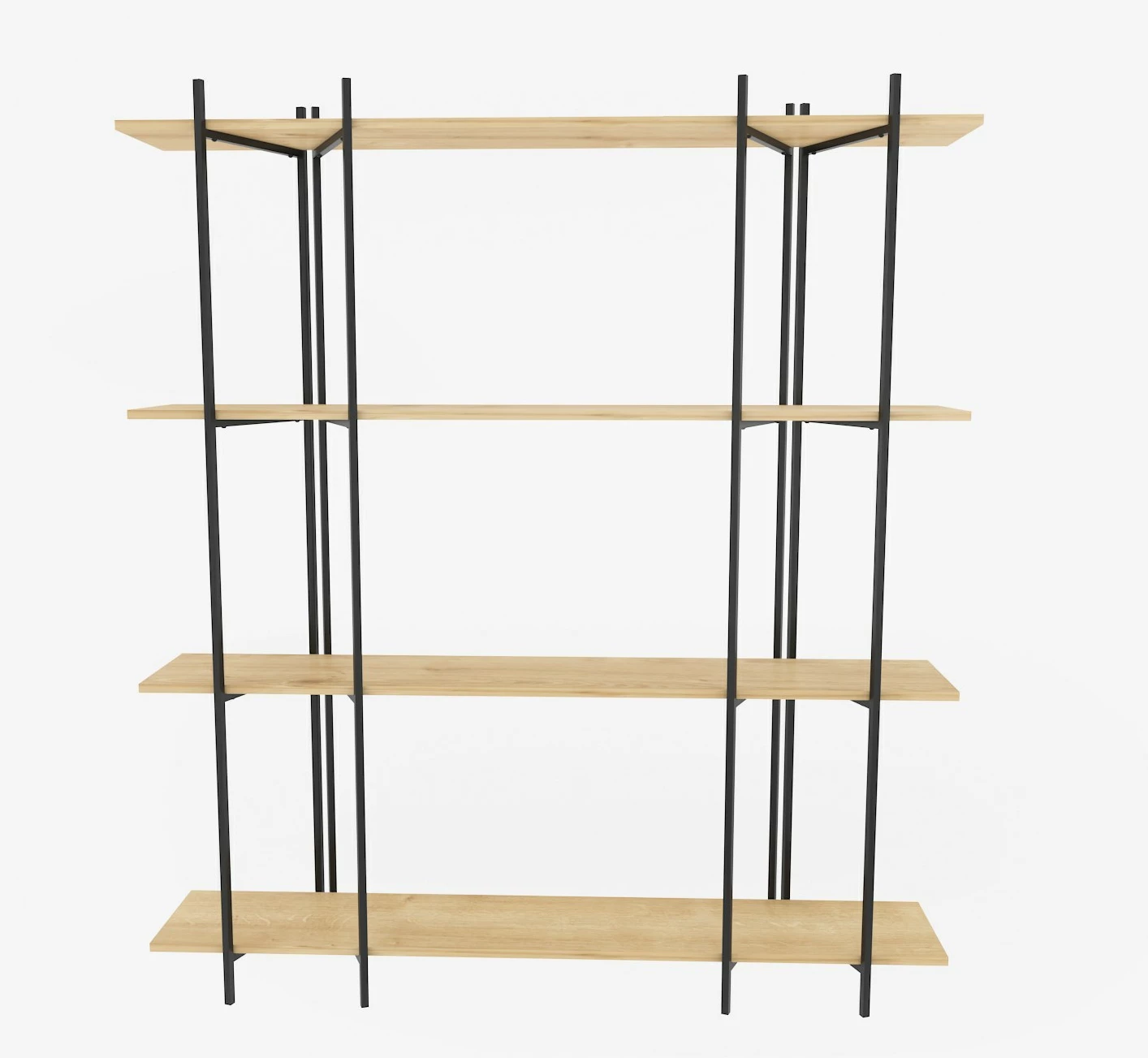 Raft librash Skye Decor, ngjyrë lisi dhe e zezë, 160x180x29.6cm