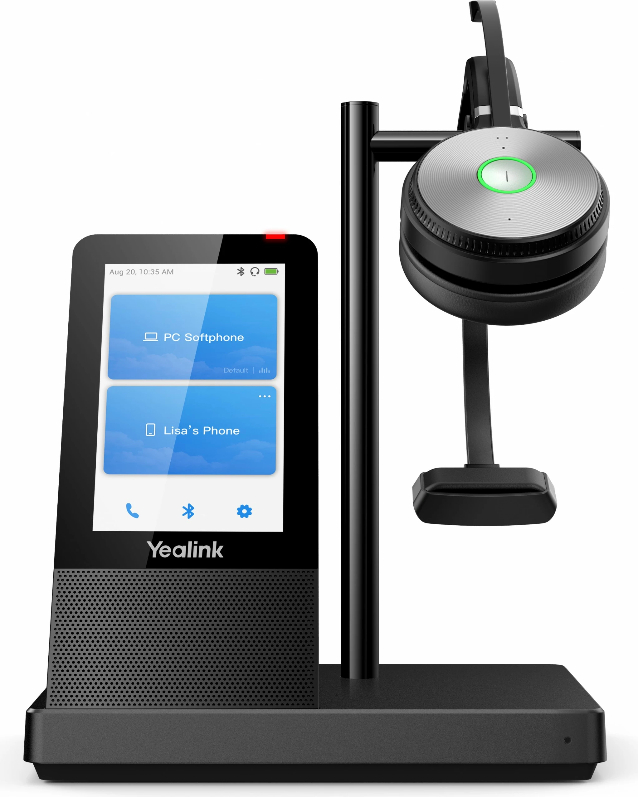 Kufje pa tela Yealink WH66 Mono UC-DECT, Zyrë/Qendër thirrjesh, E zezë