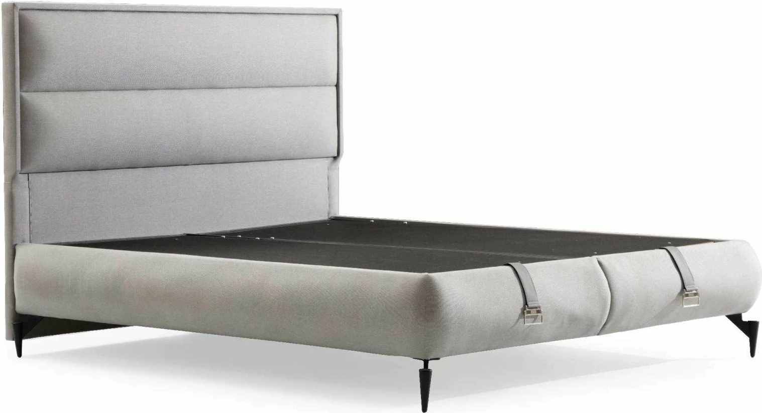 Baze dhe shpinore krevati dopio, ngjyrë gri, Skye Decor, 140x200cm