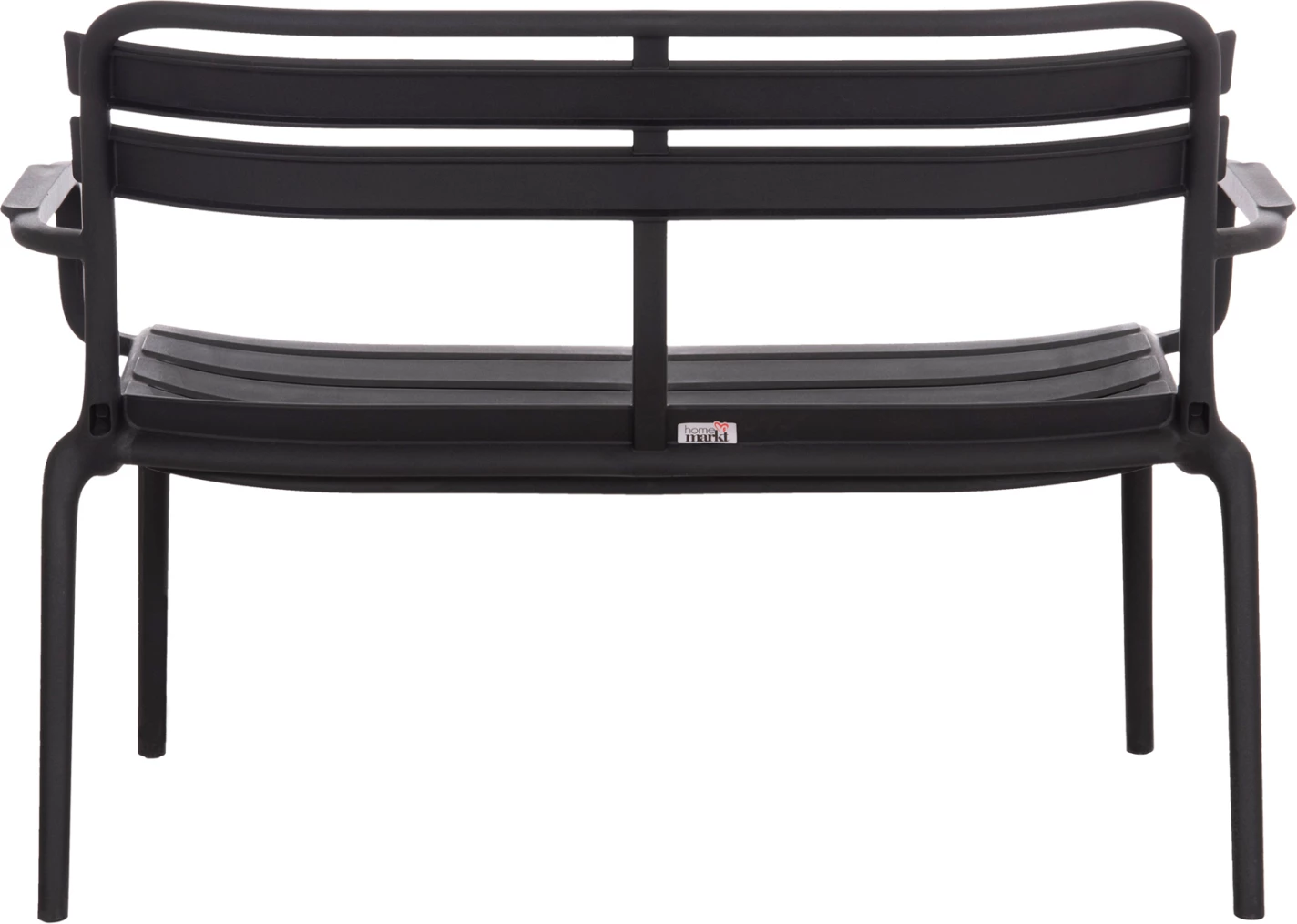 Stol dy vendësh polipropileni, i zi, KORVER FH6332.02, 113x65x76cm